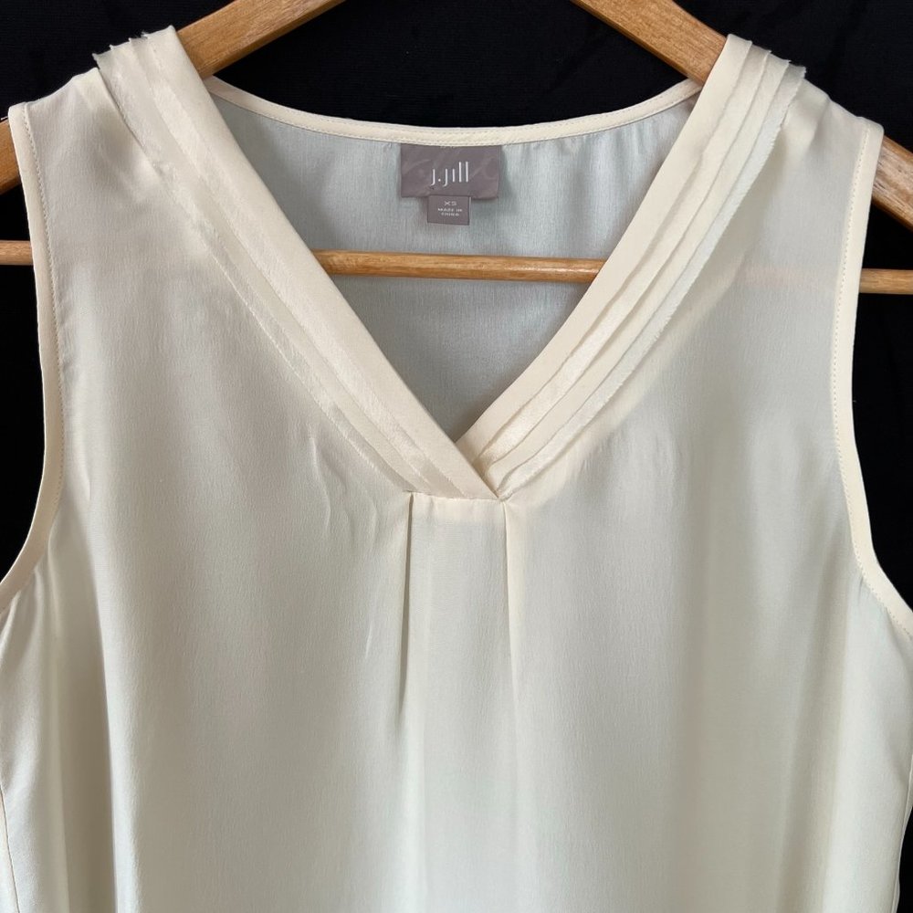 J. Jill Sleeveless Silk Ivory Top